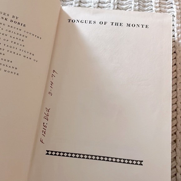 ❤️RARE Book- Tongues of the Monte by J. Frank Dobie Classic Western Literature❤️ - Picture 7 of 15